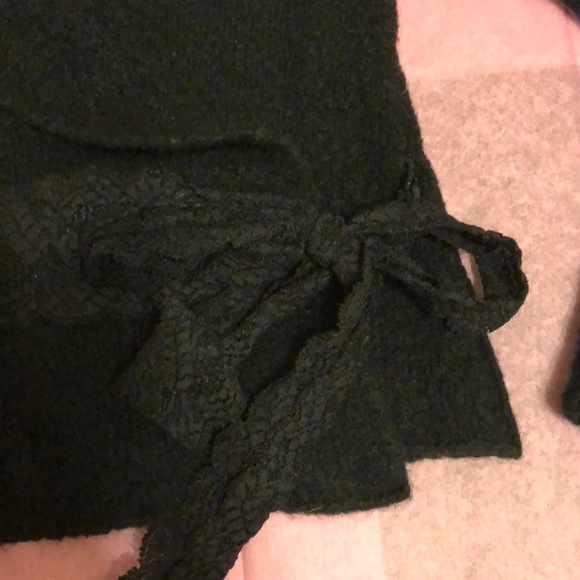 Black French made wool wrap cardigan - Picture 3 of 7